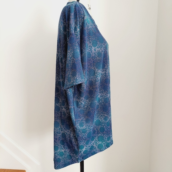 NWOT LulaRoe Floral Tunic Top Short Sleeve XS - Picture 3 of 6